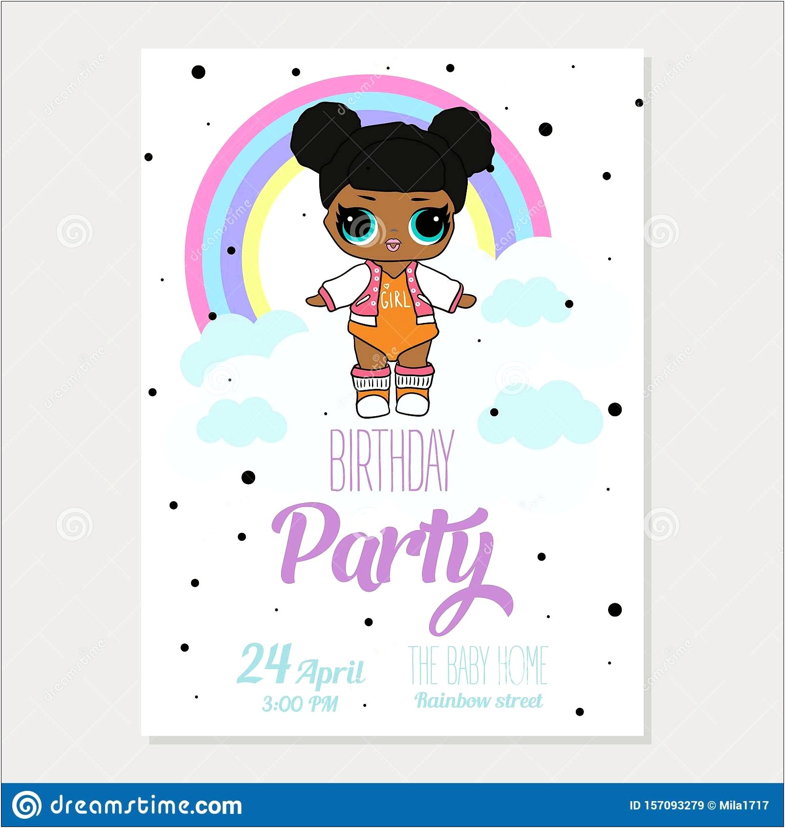 Birthday Invitation Card Template For Girl