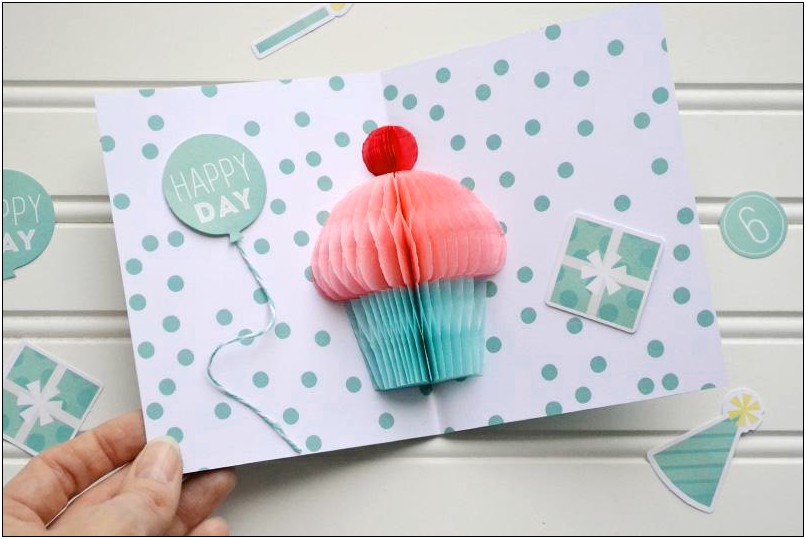 Birthday Or Wedding Cake Pop Up Card Template