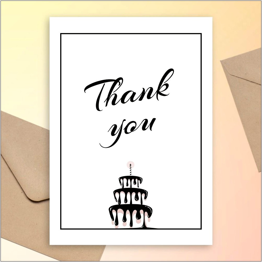 Birthday Party Thank You Card Template