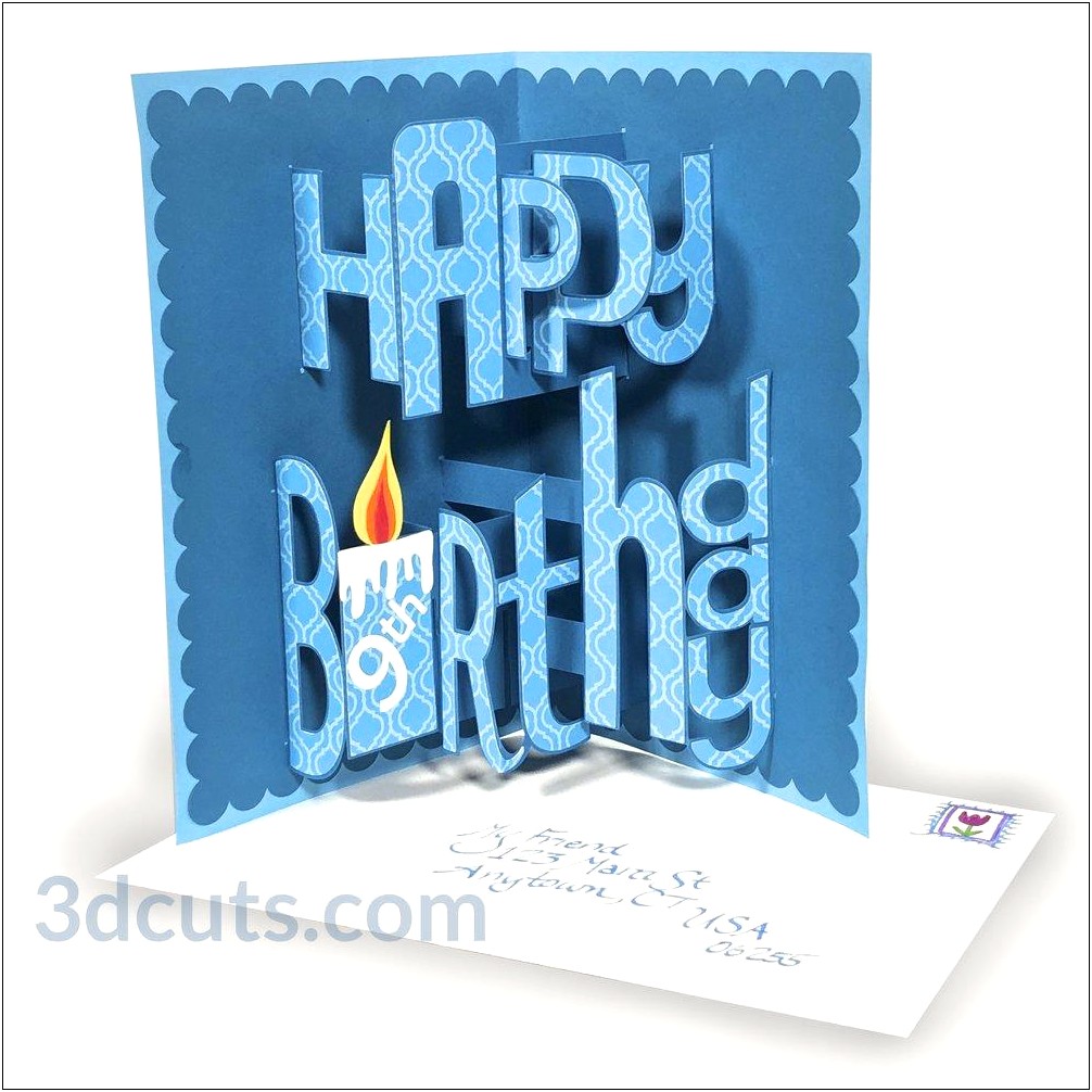 Birthday Pop Up Card Template Pdf