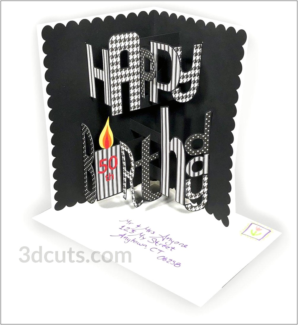 Birthday Pop Up Card Templates Pdf