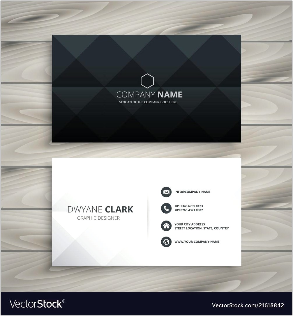 Black And White Business Card Template Vector