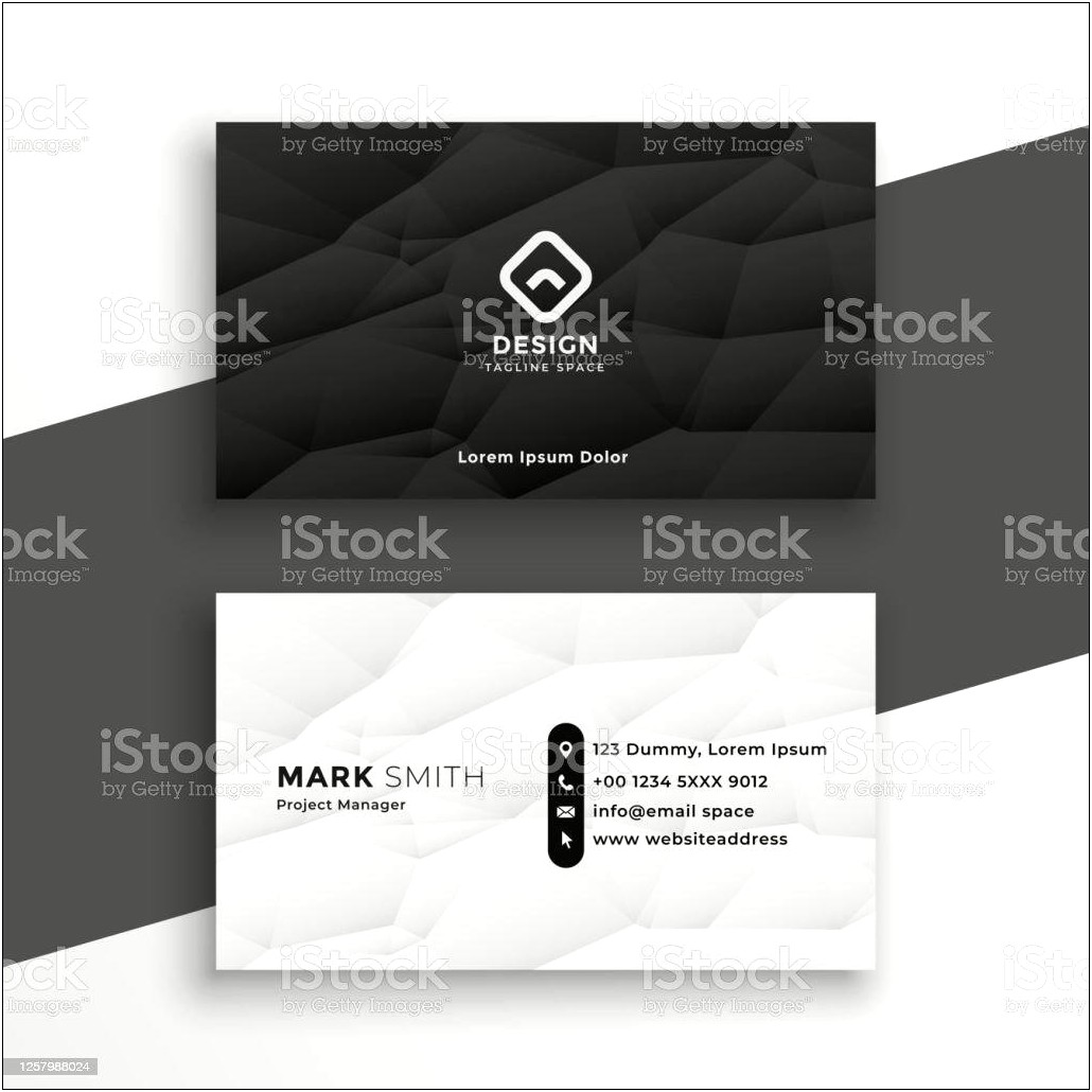 Black And White Calling Card Template