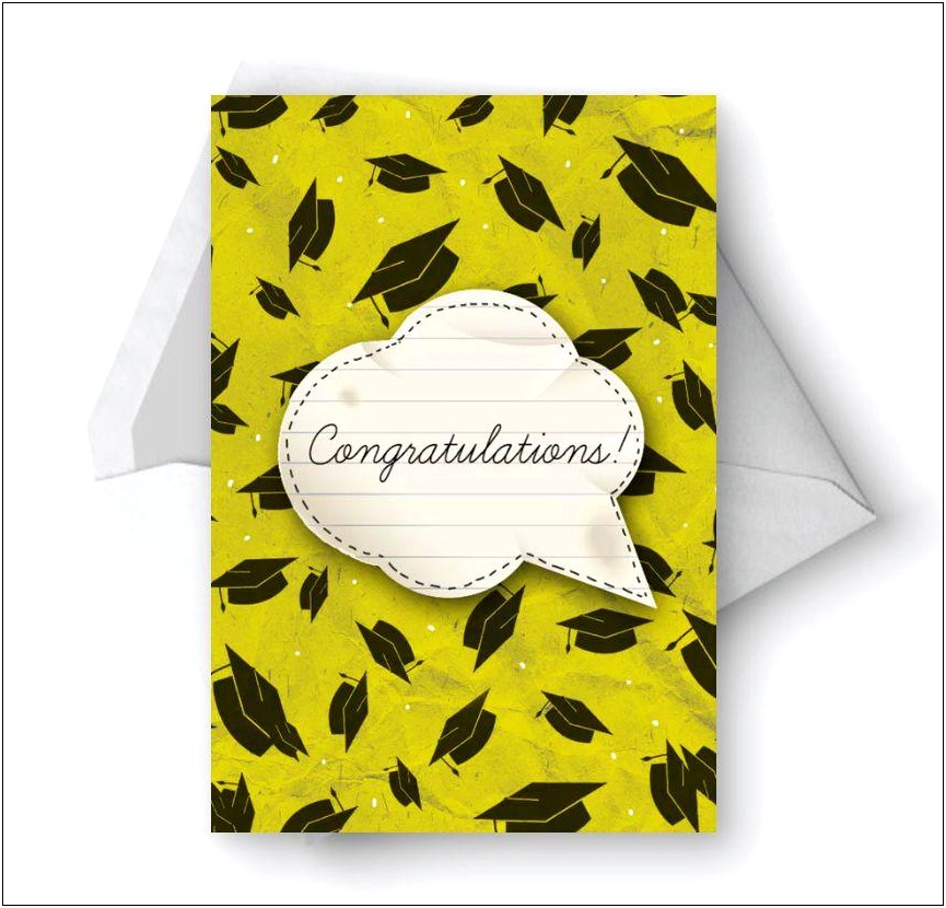 Black And White Graduation Card Template