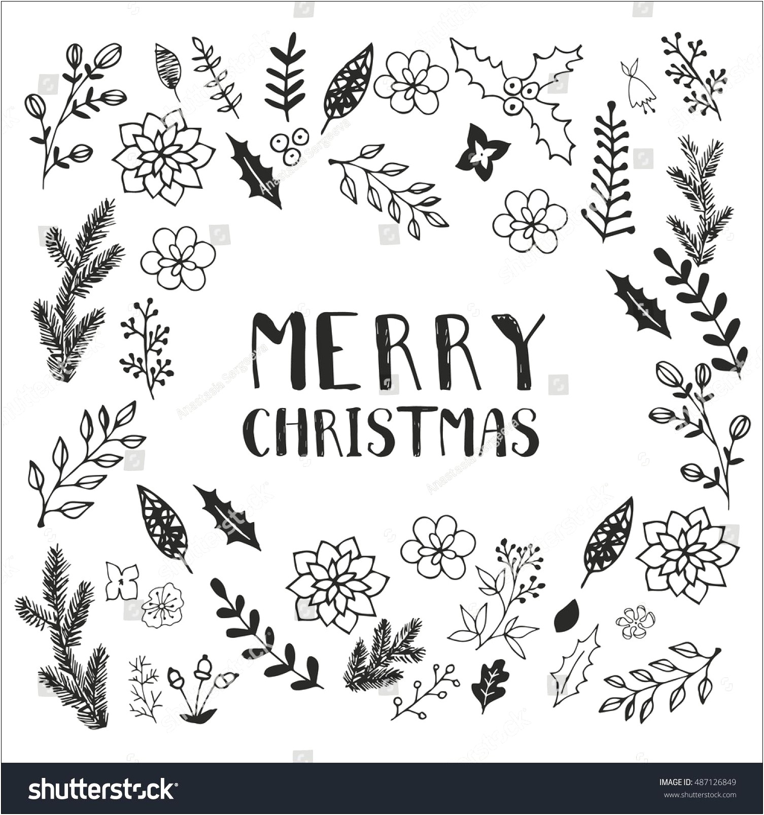 Black And White Greeting Card Template