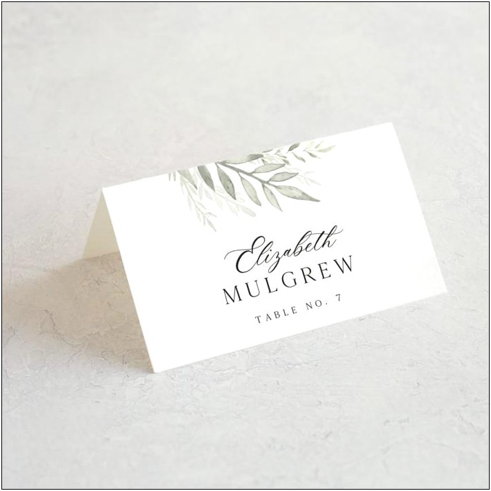 Black And White Tag Place Card Template