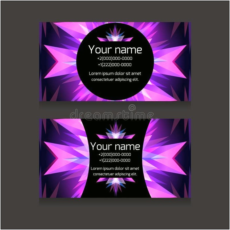 Blank 2 Sided Business Card Template