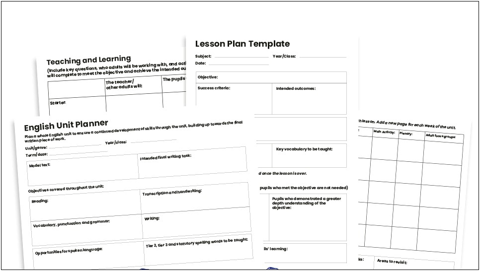 Blank 8 Step Lesson Plan Template