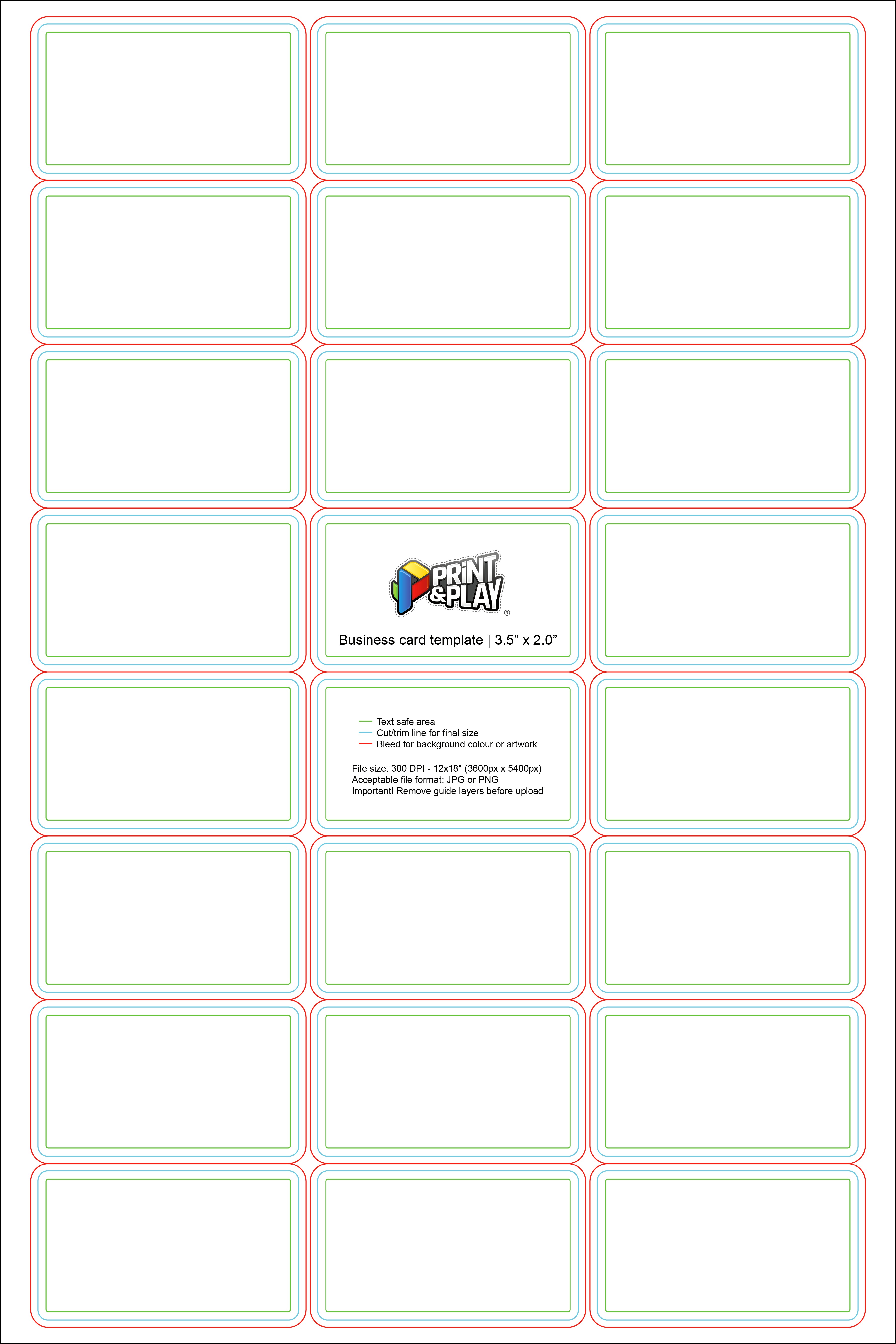 Blank Business Card Template 10 Up Pdf