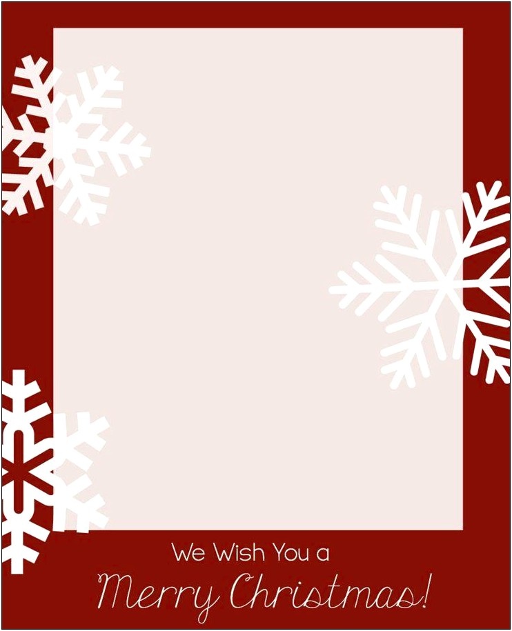 Blank Christmas Card Template For 8 X10