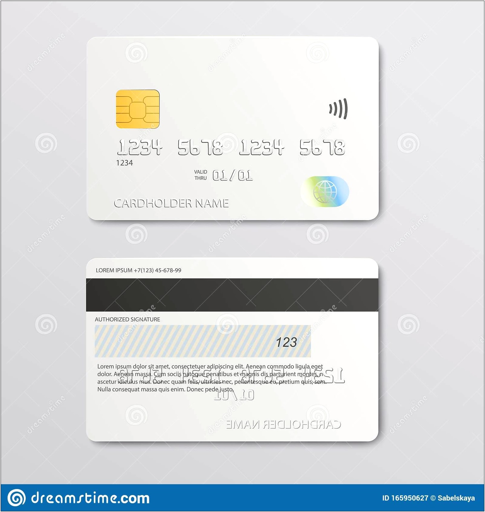 Blank Credit Card Template For Sale