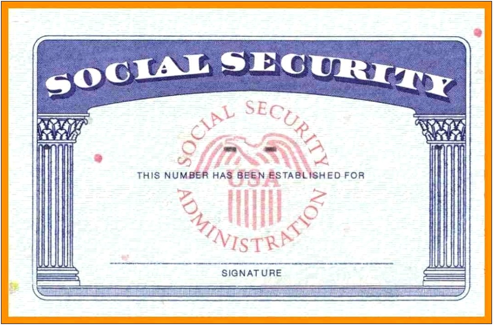 Blank Fillable Social Security Card Template Png