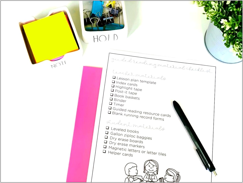 Blank Guided Reading Lesson Plan Template