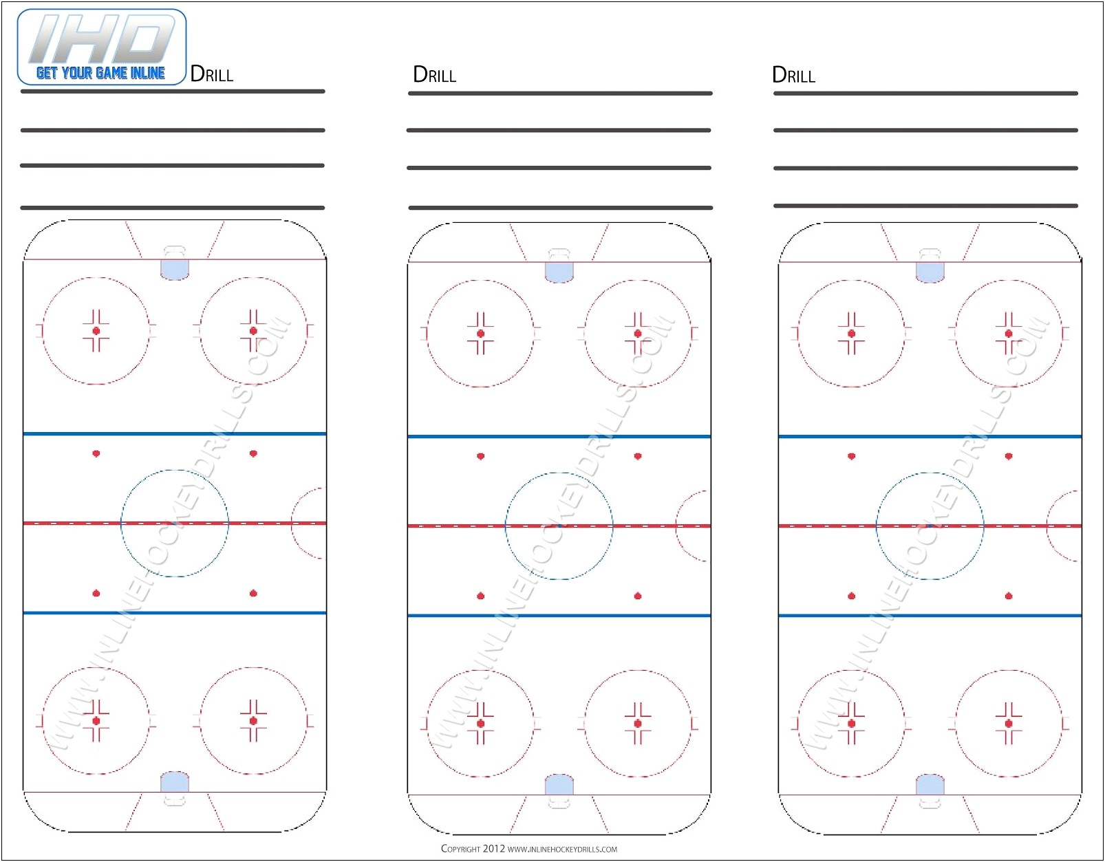 Blank Ice Hockey Practice Plan Templates