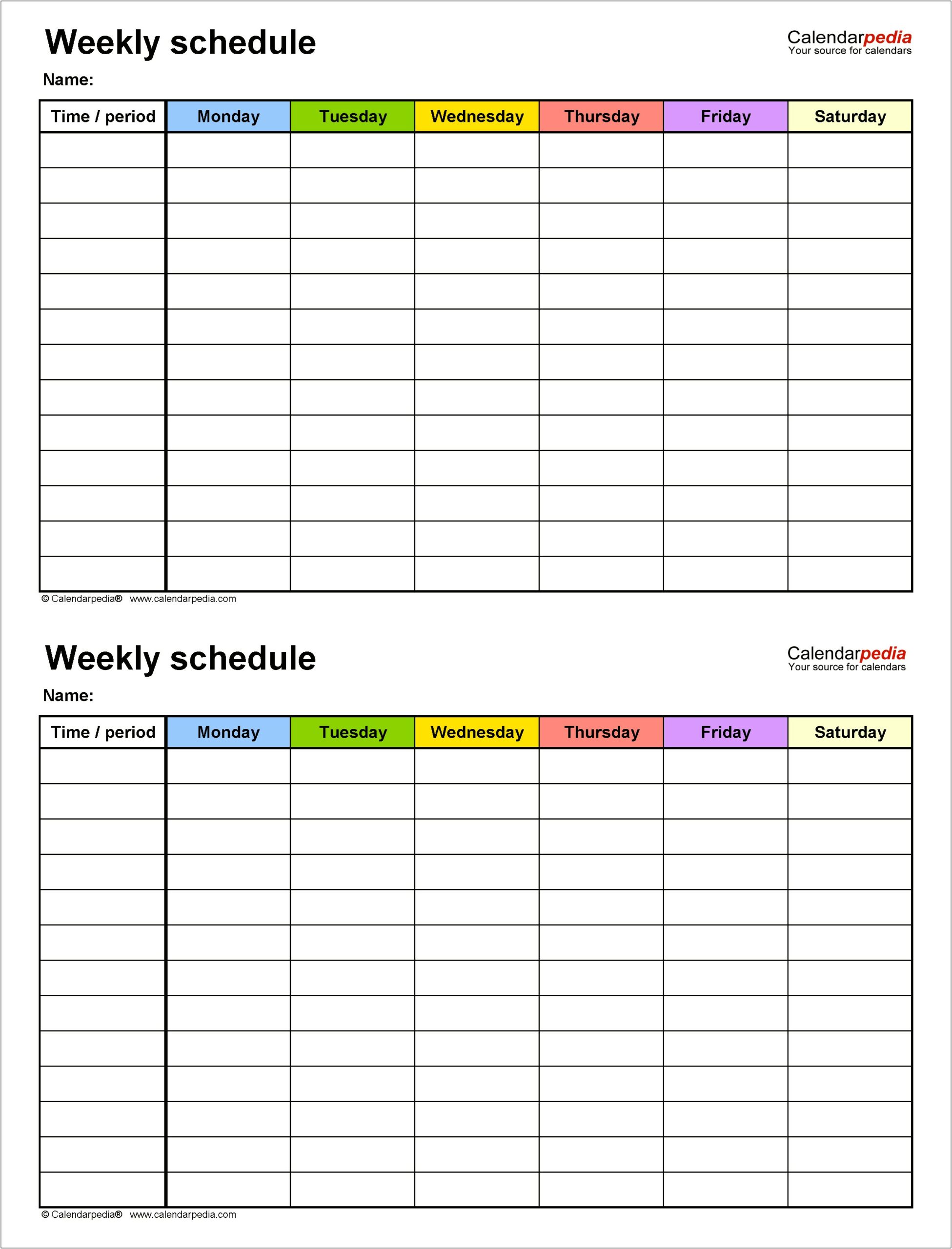 Blank Lesson Plan Templates For 6 Days