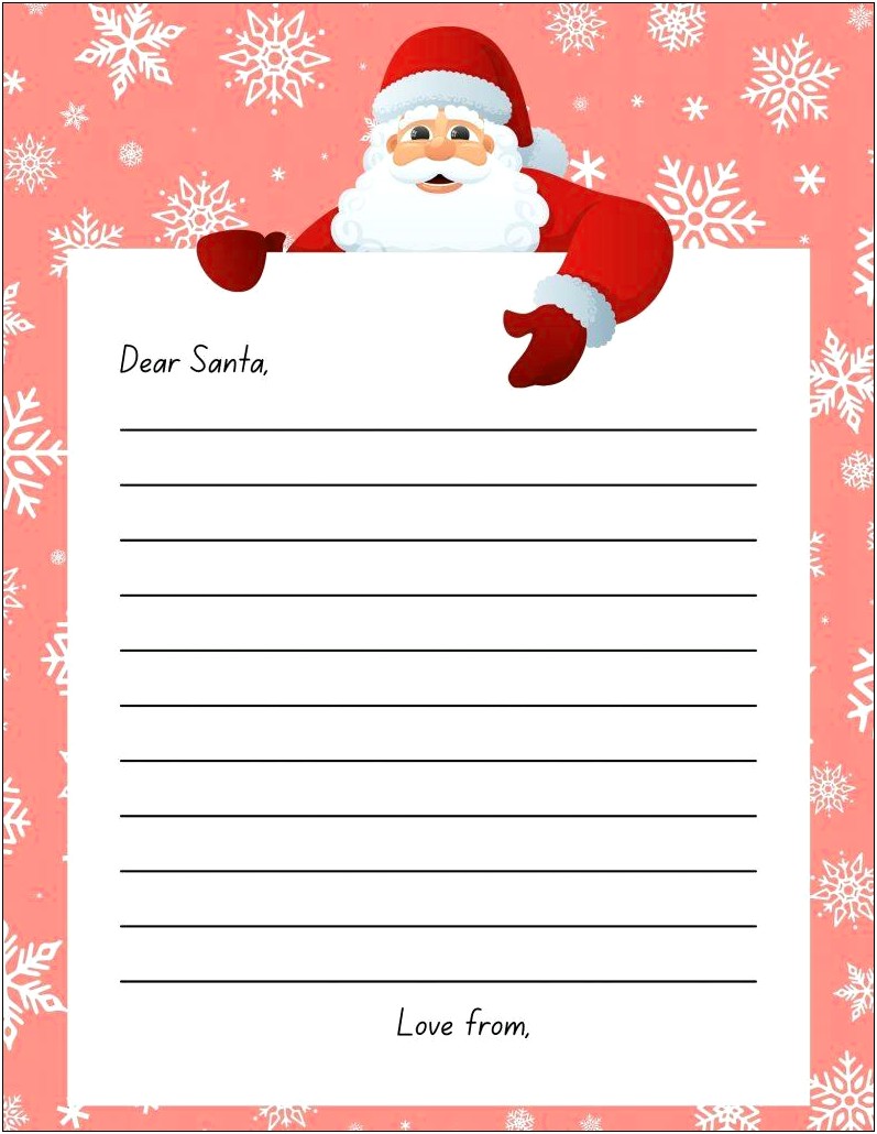Blank Letter From Santa Letter Template