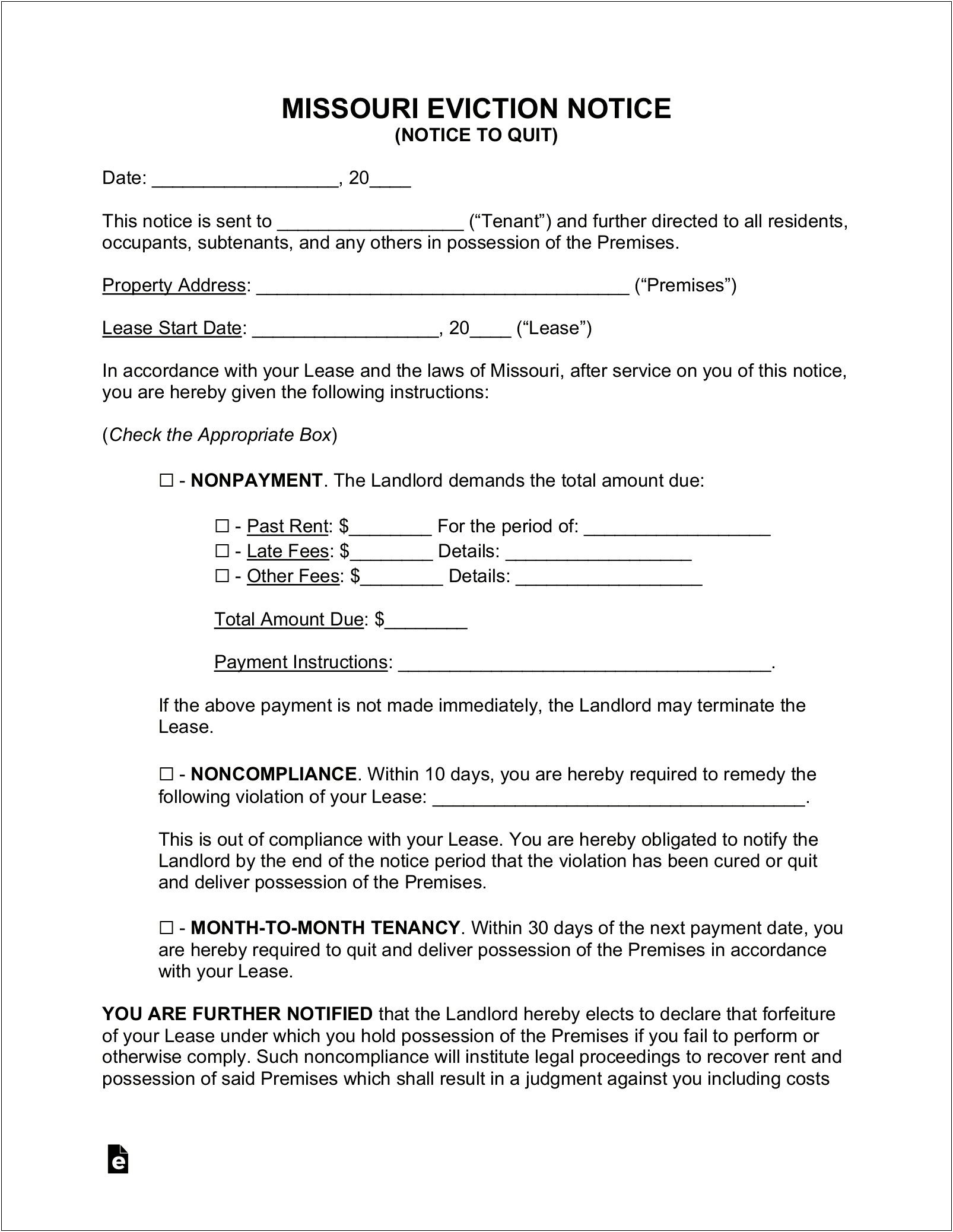 Blank Letter Legal Response Template Notice Of Appeal
