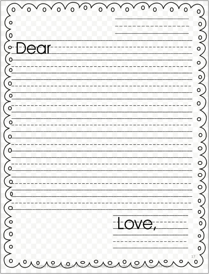 Blank Letter Template For First Grade