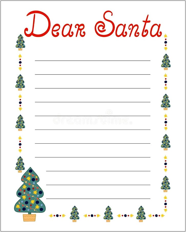 Blank Letter To Santa Template Pdf