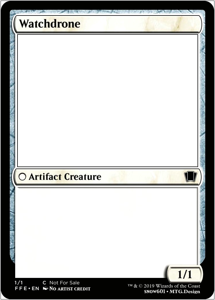 Blank Multi Color Magic Card Template