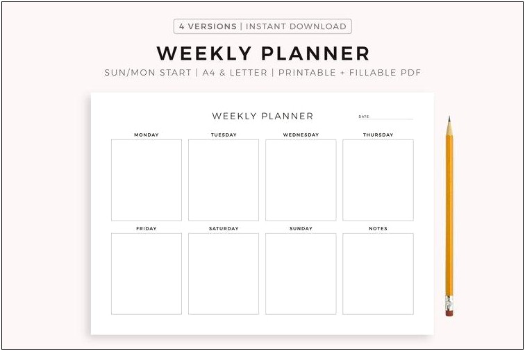 Blank Planning Calendar Template For Teachers