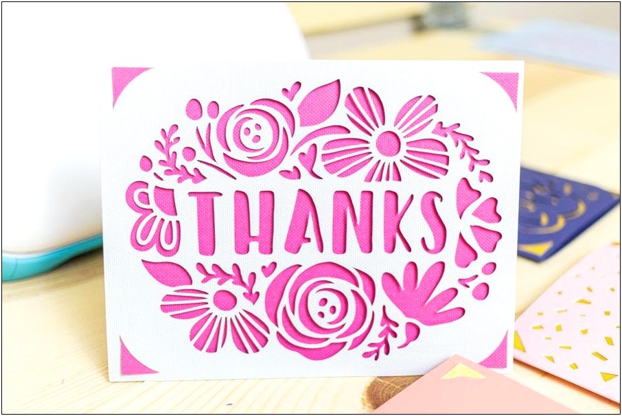 Blank Thank You Card Template Cricut