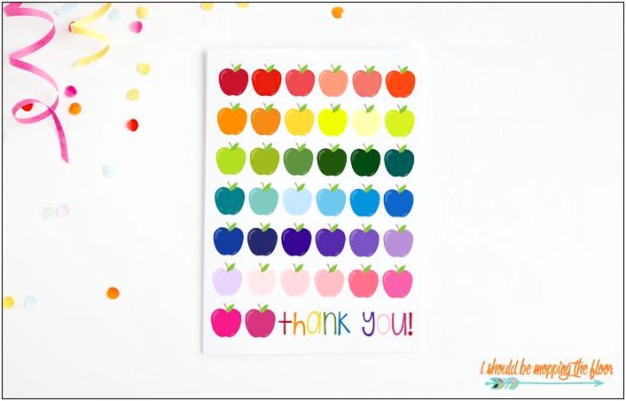 Blank Thank You Card Template School