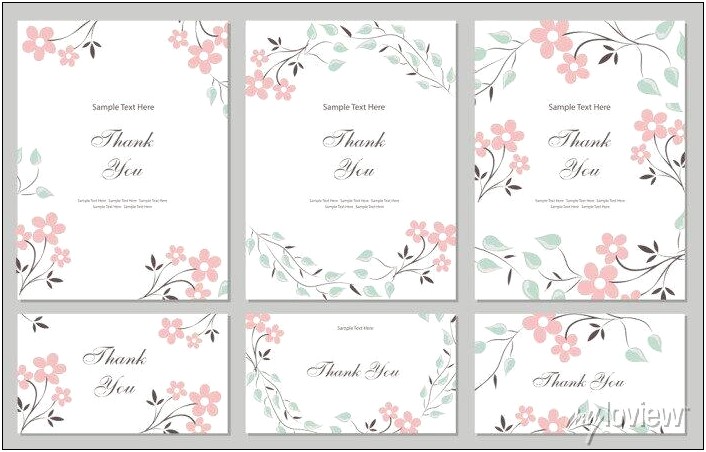 Blank Thank You Invitation Card Template