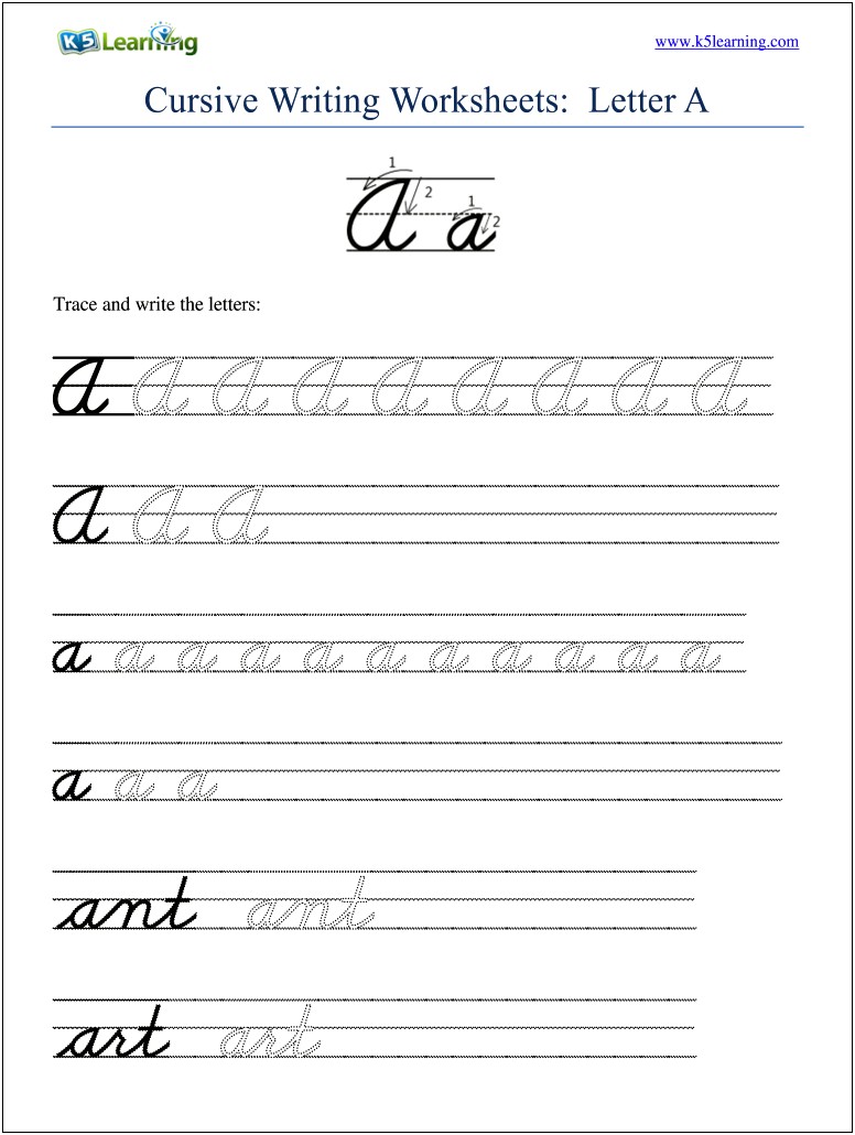 Blank Word Template For Practicing Letter Writting