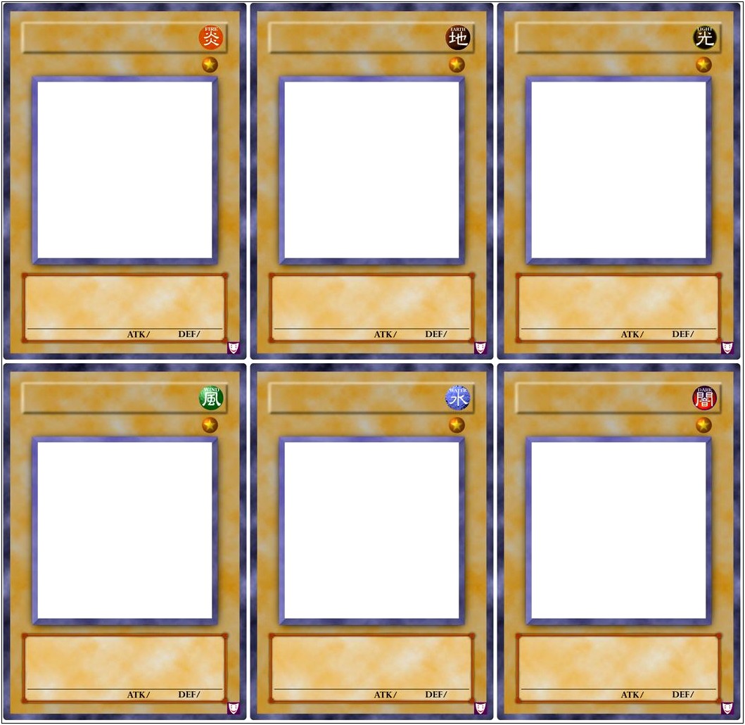 Blank Yugioh Card Templates Normal Monster