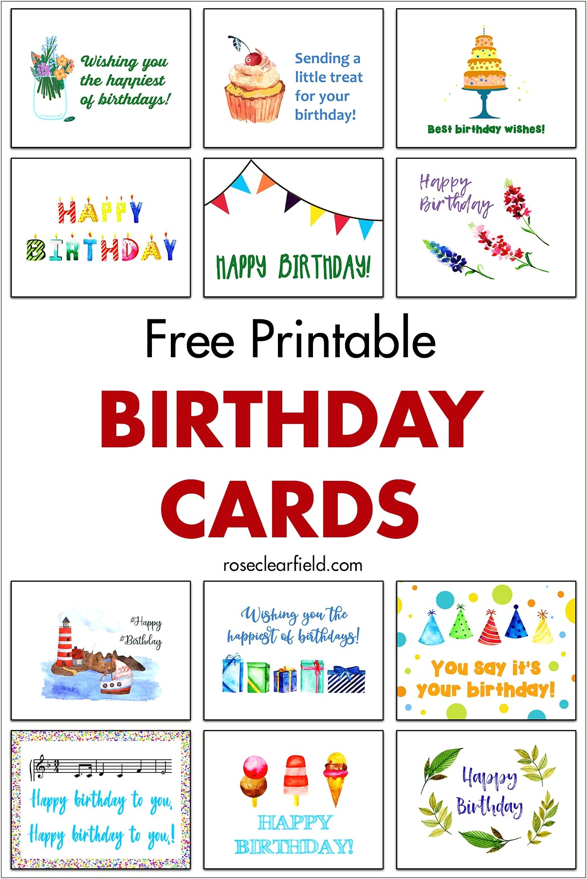 Boy Printable Birthday Card Template Blank