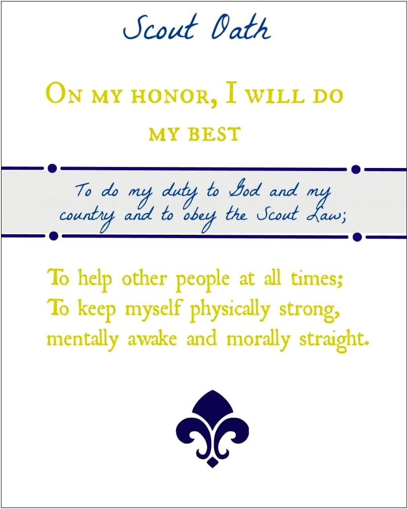 Boy Scout Thank You Card Template