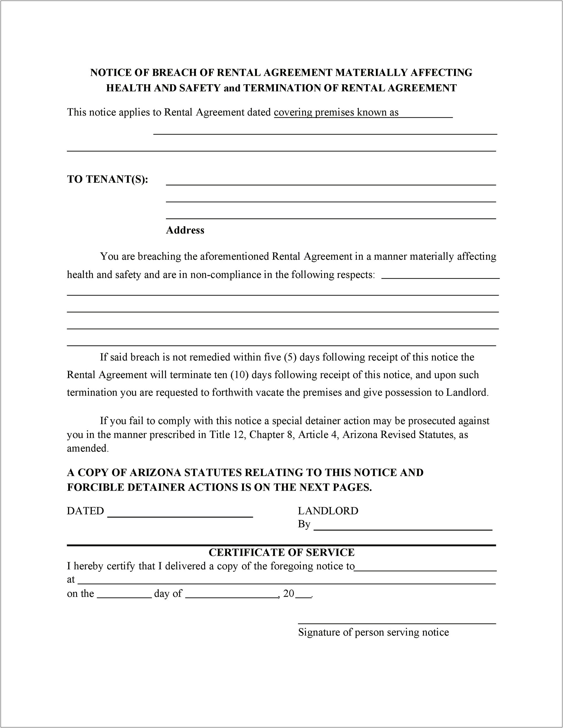Breach Of Contract Termination Letter Template