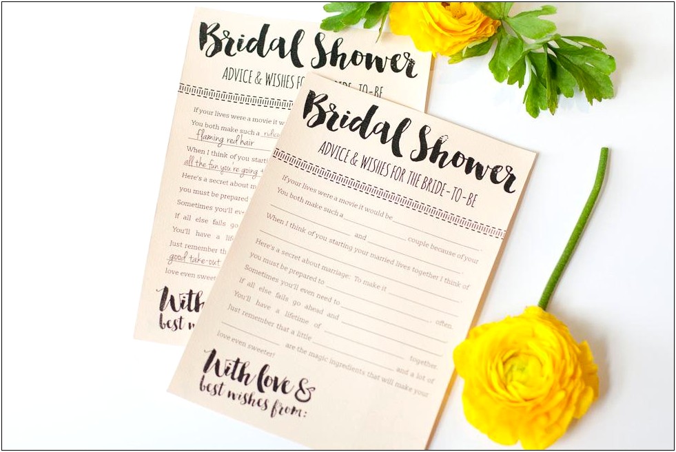 Bridal Shower Thank You Letter Template