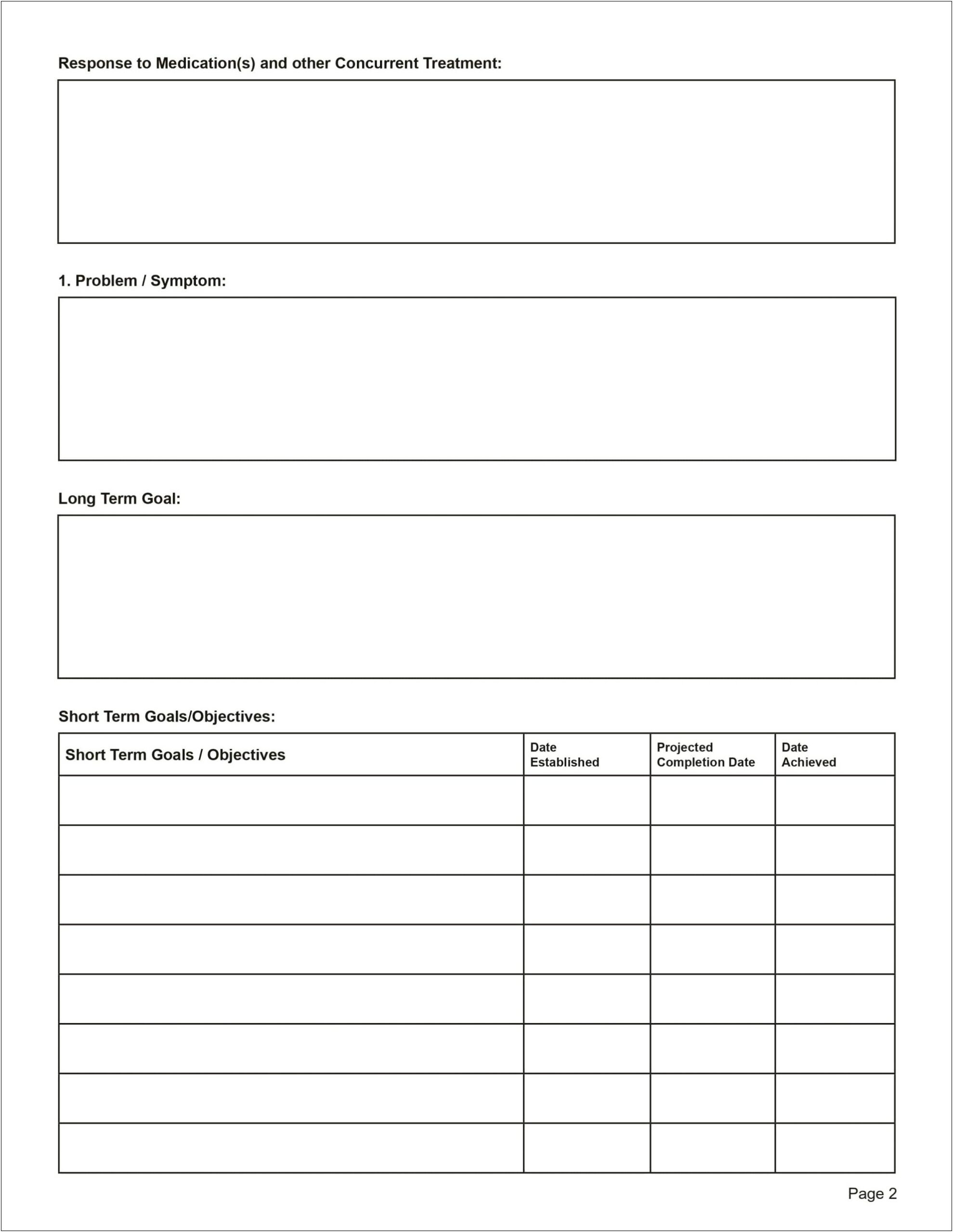 Brief Family Therapy Treatment Plan Template Pdf