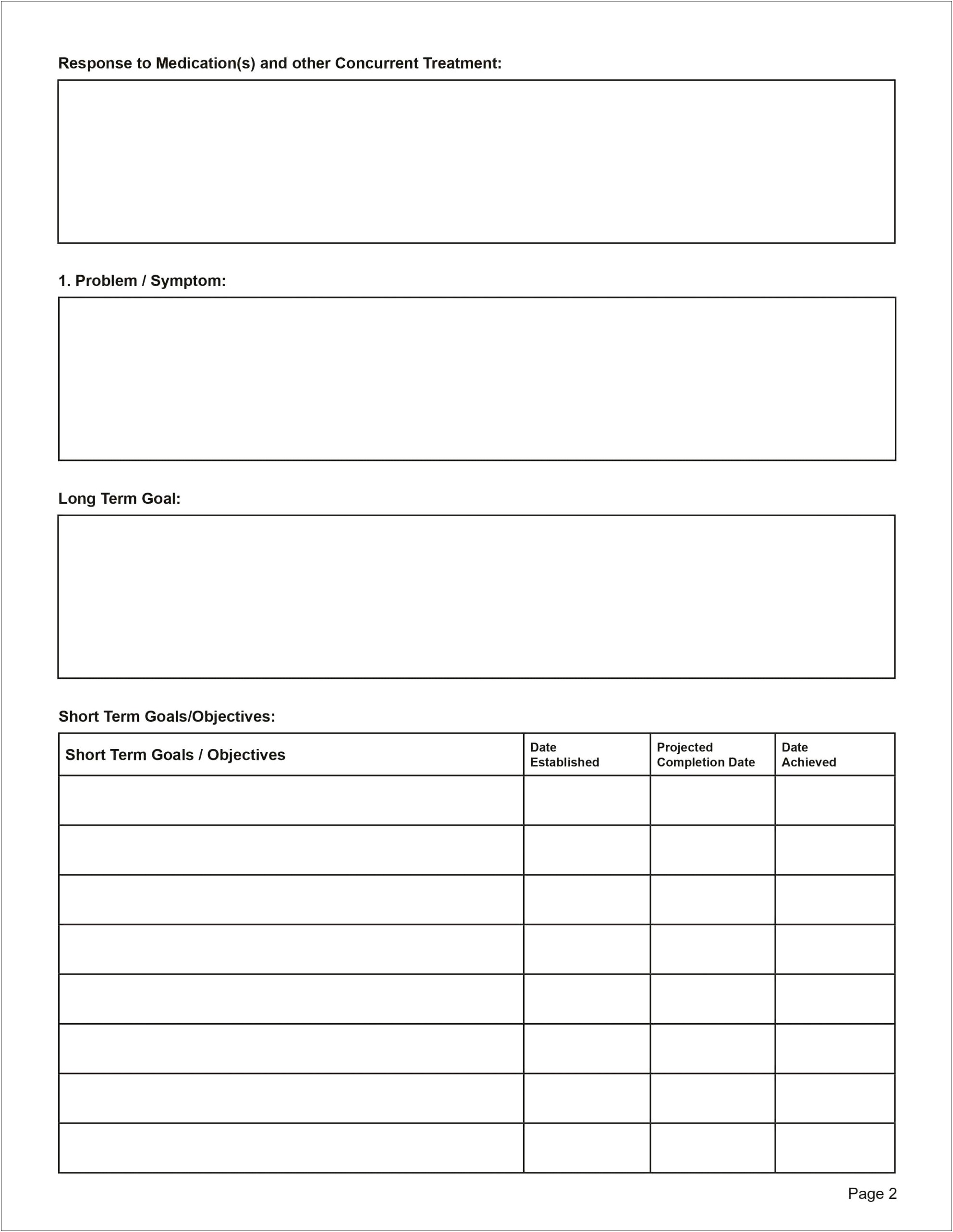 Brief Family Therapy Treatment Plan Template Pdf