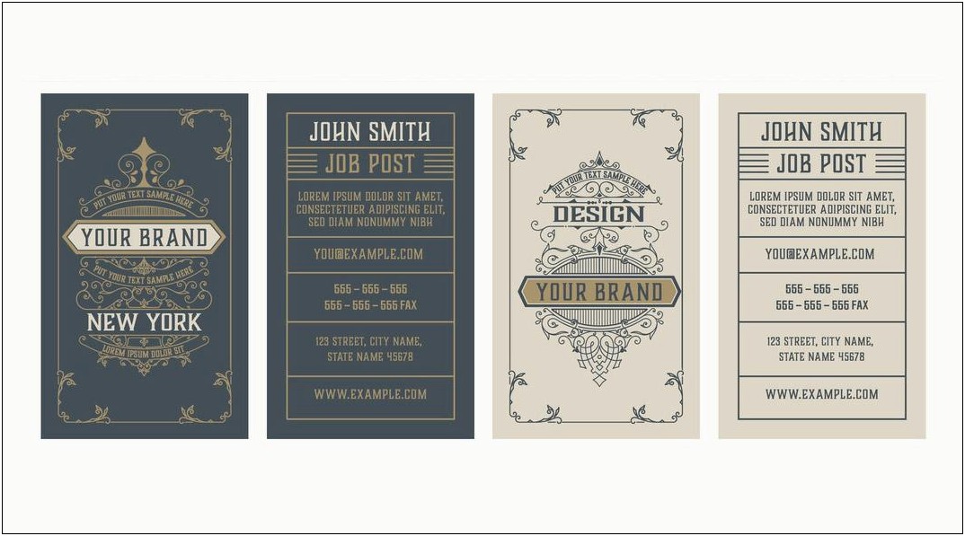 Business Card Front And Back Template Illustrator