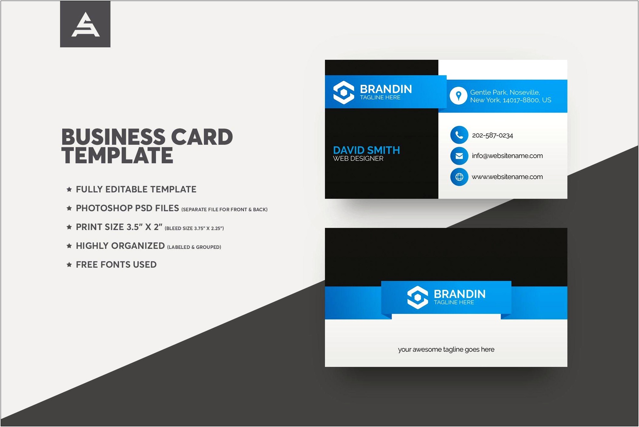 Business Card Size In Photoshop Templates