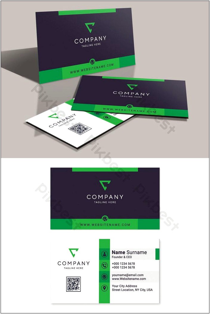 Business Card Swoop Templates Green Veteezy