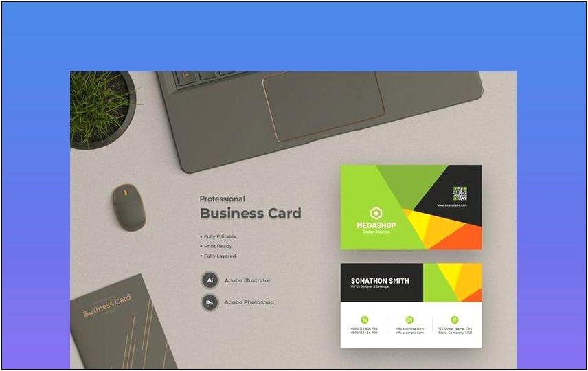 Business Card Template 10 Per Sheet Photoshop