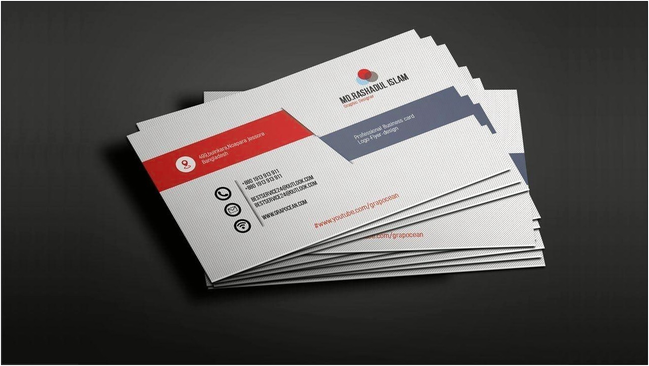 Business Card Template For Photoshop Cc