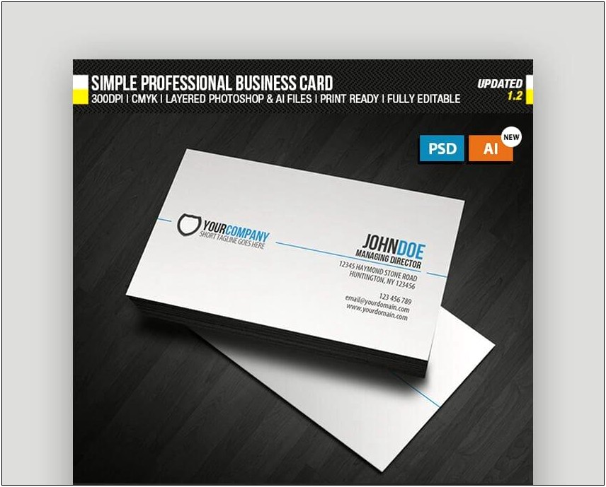 Business Card Template For Photoshop Elements