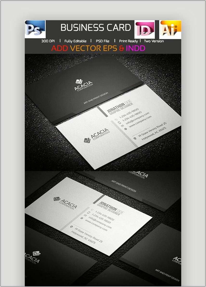 Business Card Template For Printing Illustrator