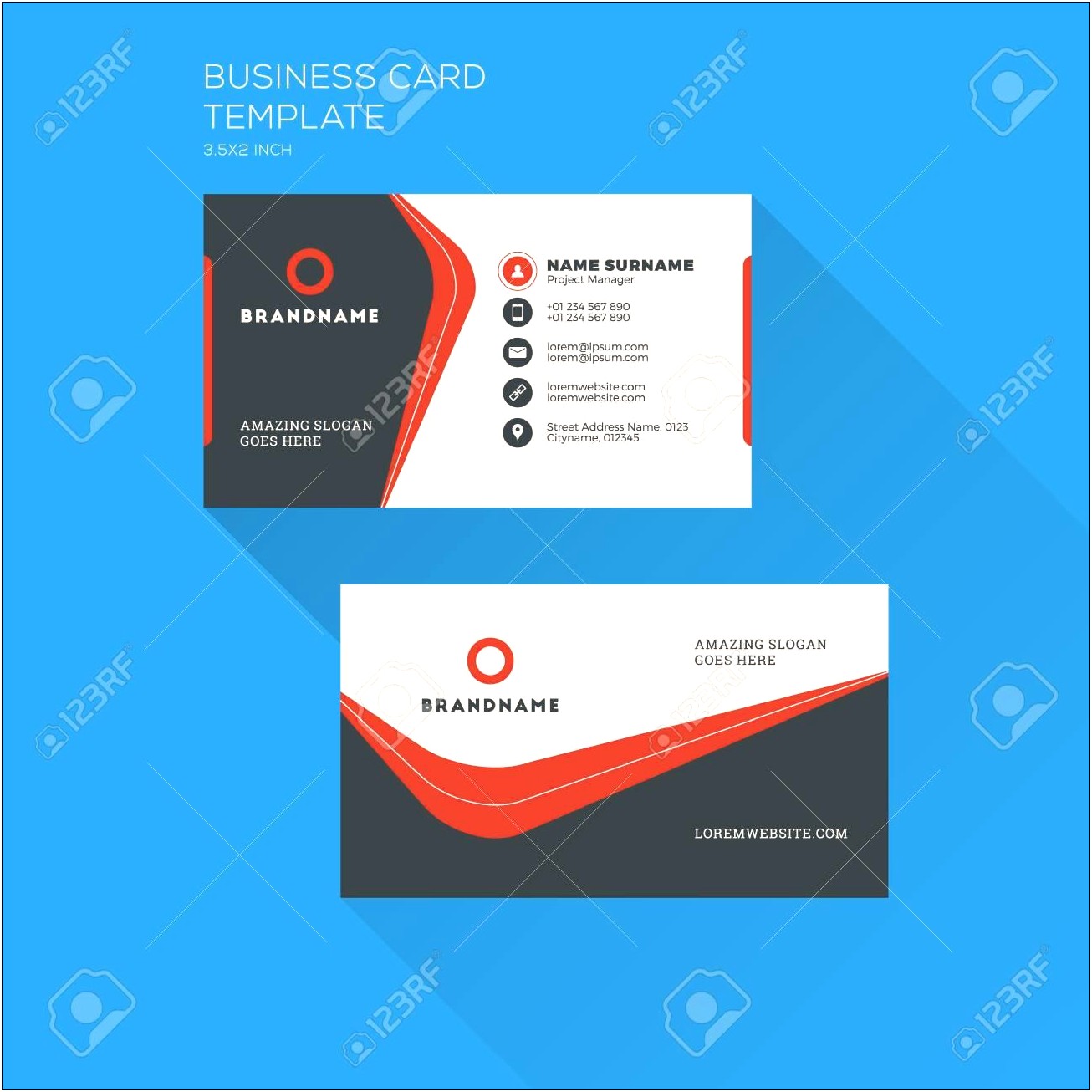 Business Card Template For Printing Press