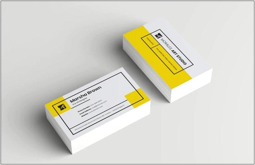 Business Card Template Illustrator File Sample