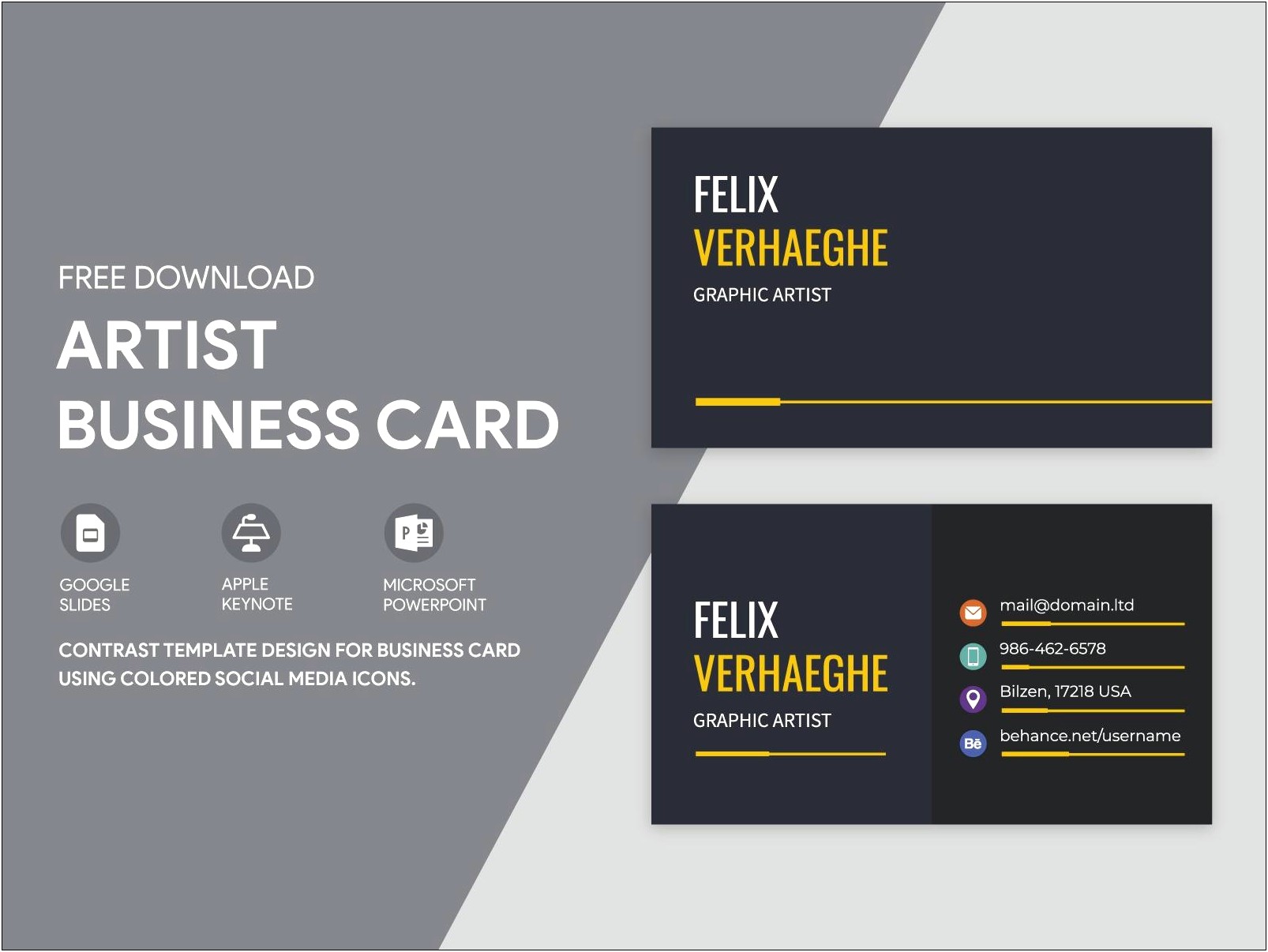 Business Card Template On Google Docs