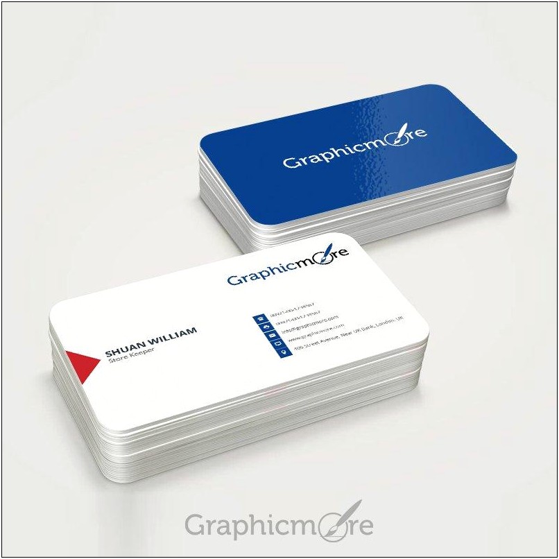 Business Card Template Rounded Corner Psd