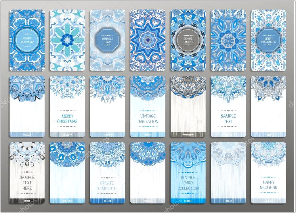 Business Card Template With A Snowflake