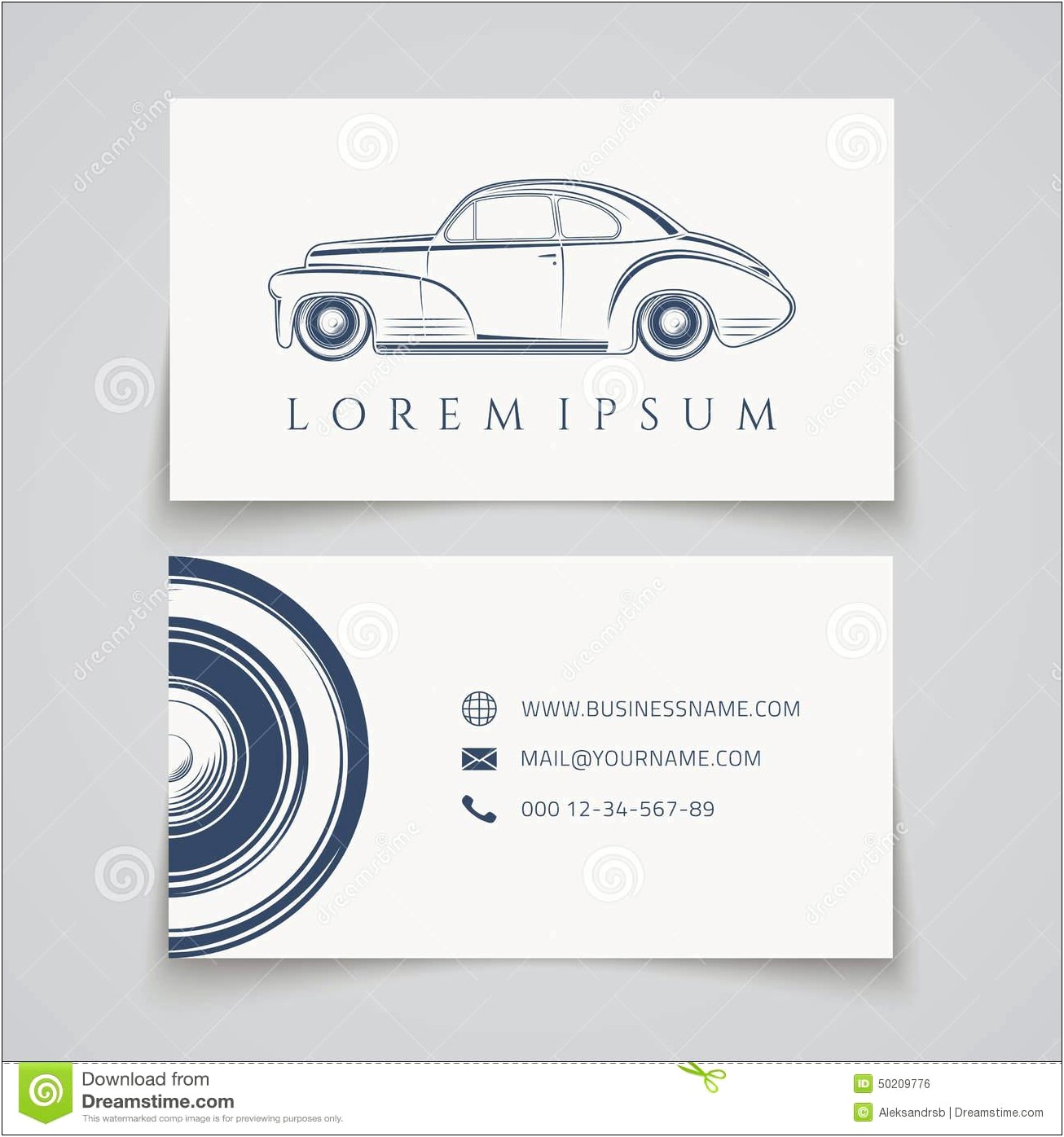 Business Card With Car Photo Template