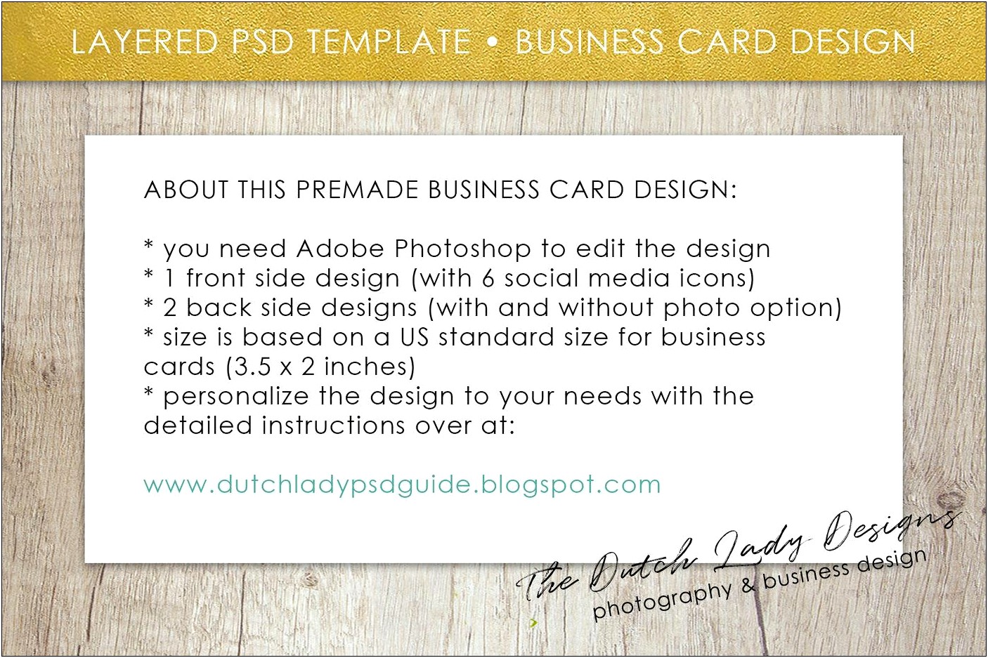 Business Cards Size Templates For Photoshop